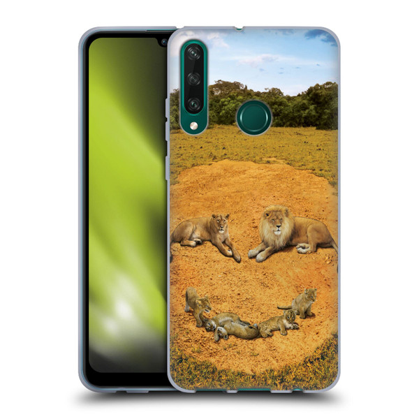 Vincent Hie Key Art A Lion Happiness Soft Gel Case for Huawei Y6p