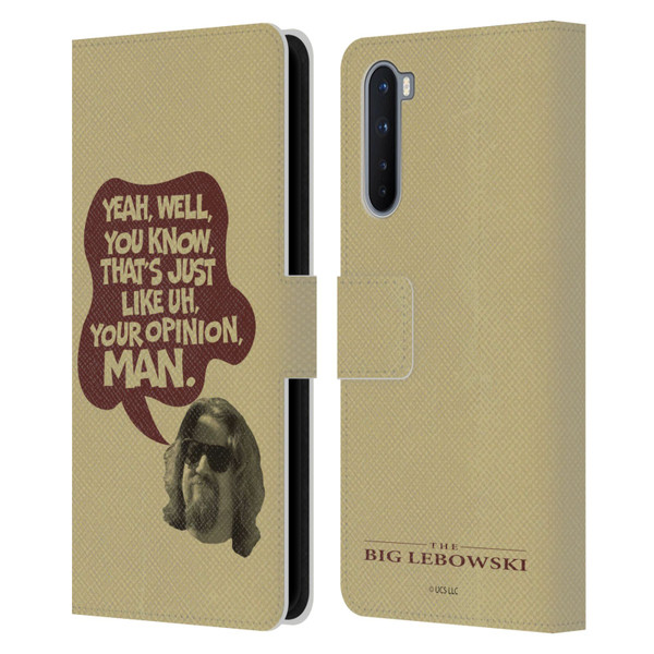 The Big Lebowski Graphics The Dude Opinion Leather Book Wallet Case Cover For OnePlus Nord 5G