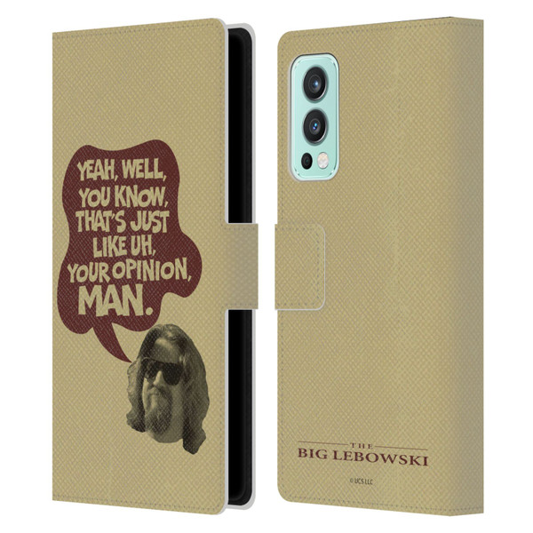 The Big Lebowski Graphics The Dude Opinion Leather Book Wallet Case Cover For OnePlus Nord 2 5G