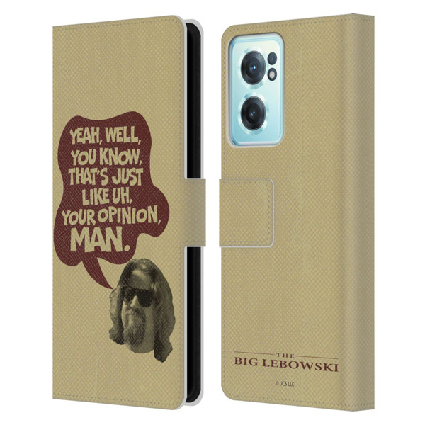 The Big Lebowski Graphics The Dude Opinion Leather Book Wallet Case Cover For OnePlus Nord CE 2 5G