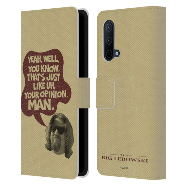 The Big Lebowski Graphics The Dude Opinion Leather Book Wallet Case Cover For OnePlus Nord CE 5G