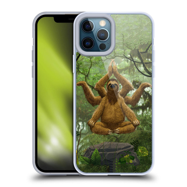 Vincent Hie Key Art Zen Sloth Soft Gel Case for Apple iPhone 12 Pro Max