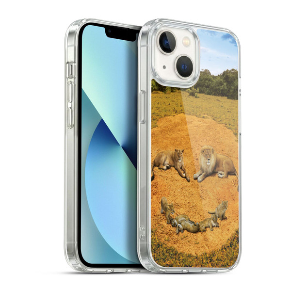 Vincent Hie Key Art A Lion Happiness Soft Gel Case for Apple iPhone 13