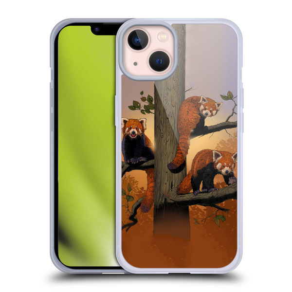 Vincent Hie Key Art Red Pandas Soft Gel Case for Apple iPhone 13
