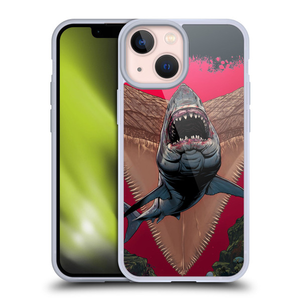 Vincent Hie Key Art Shark Soft Gel Case for Apple iPhone 13 Mini