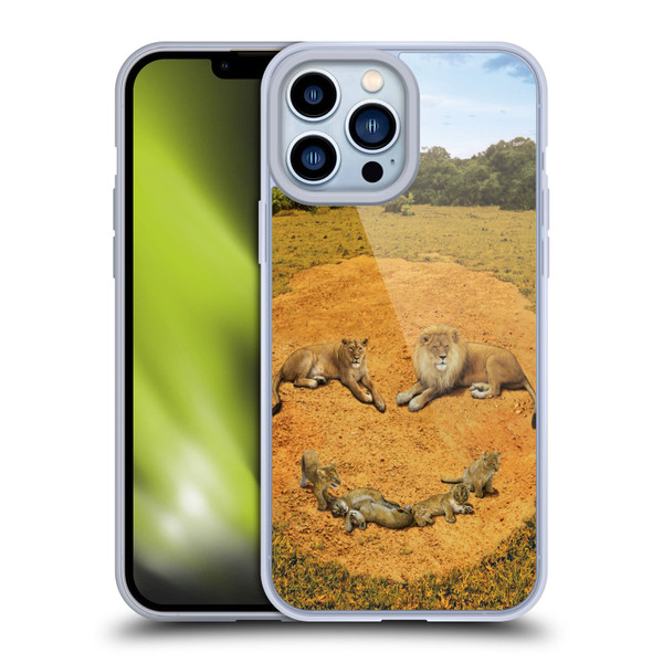 Vincent Hie Key Art A Lion Happiness Soft Gel Case for Apple iPhone 13 Pro Max