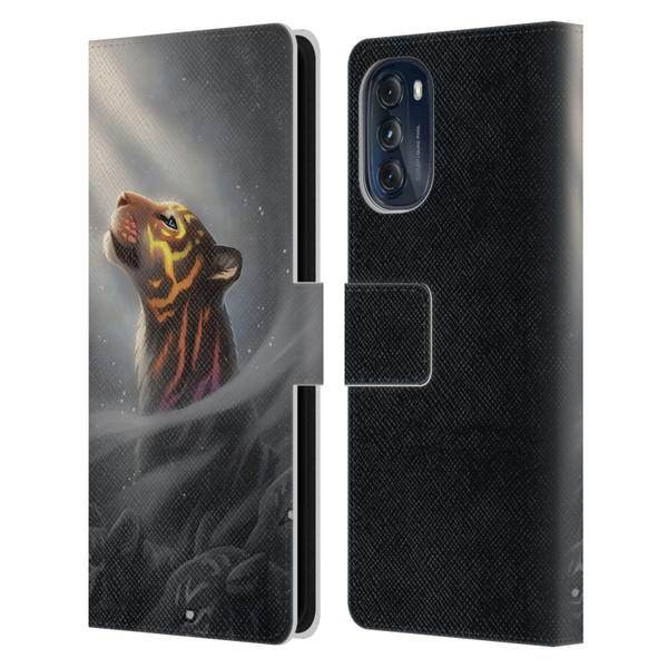 Jonas "JoJoesArt" Jödicke Fantasy Art Finding Myself Leather Book Wallet Case Cover For Motorola Moto G (2022)