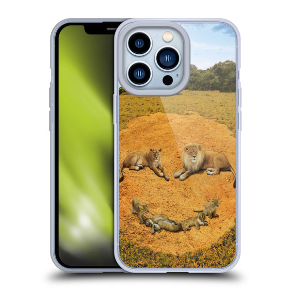 Vincent Hie Key Art A Lion Happiness Soft Gel Case for Apple iPhone 13 Pro