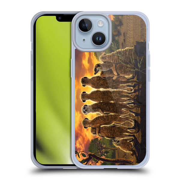 Vincent Hie Key Art Meerkat Family Soft Gel Case for Apple iPhone 14