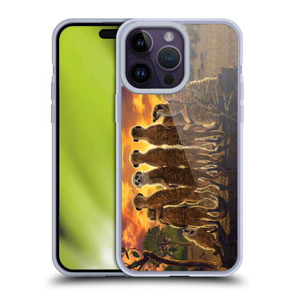 Vincent Hie Key Art Meerkat Family Soft Gel Case for Apple iPhone 14 Pro Max