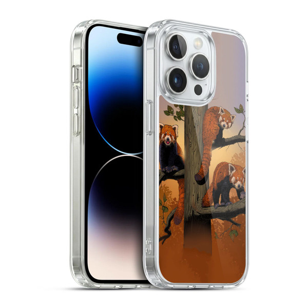 Vincent Hie Key Art Red Pandas Soft Gel Case for Apple iPhone 14 Pro & MagSafe