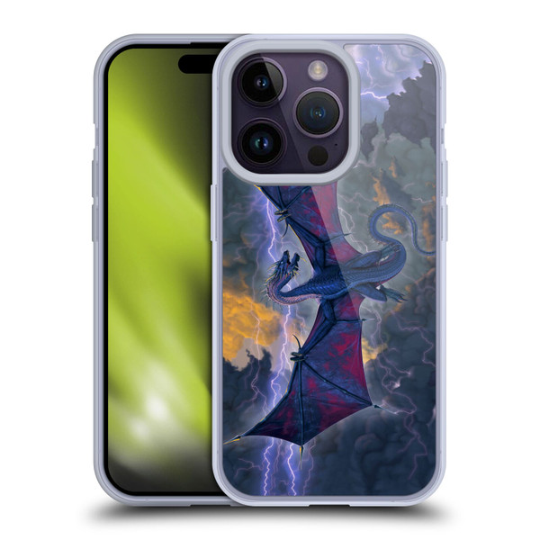 Vincent Hie Key Art Thunder Dragon Soft Gel Case for Apple iPhone 14 Pro