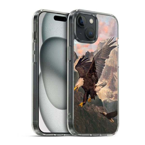 Vincent Hie Key Art Eagle Strike Soft Gel Case for Apple iPhone 15 & MagSafe
