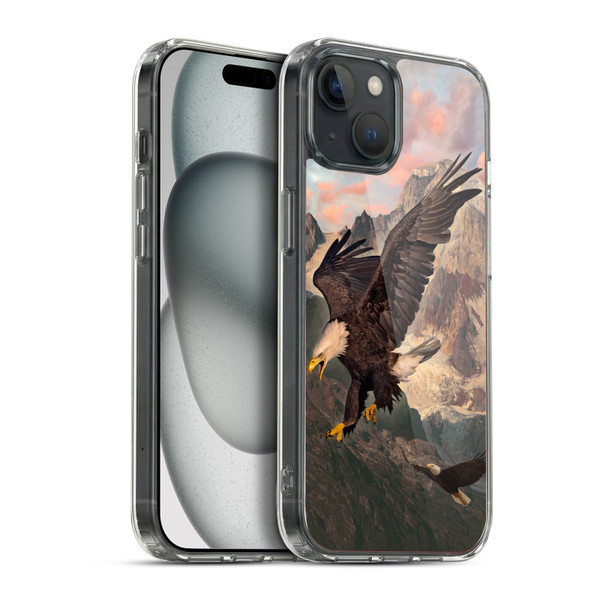 Vincent Hie Key Art Eagle Strike Soft Gel Case for Apple iPhone 15 Plus & MagSafe