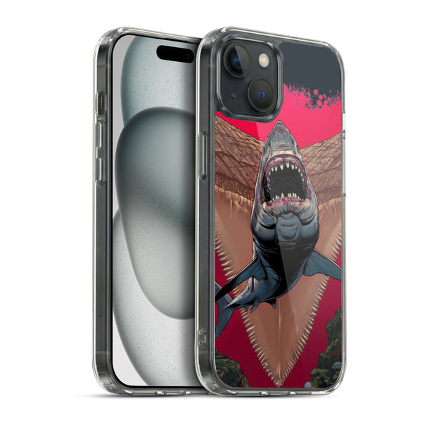 Vincent Hie Key Art Shark Soft Gel Case for Apple iPhone 15 Plus & MagSafe