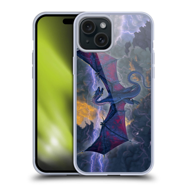 Vincent Hie Key Art Thunder Dragon Soft Gel Case for Apple iPhone 15 Plus