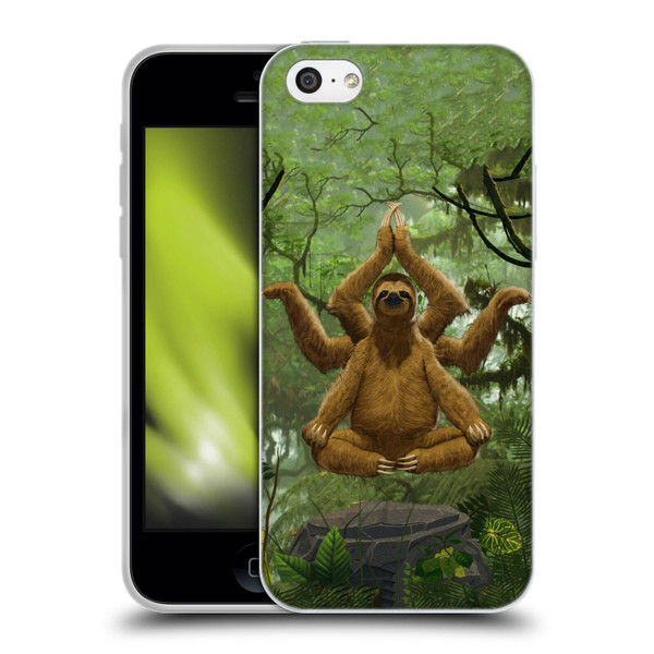 Vincent Hie Key Art Zen Sloth Soft Gel Case for Apple iPhone 5c