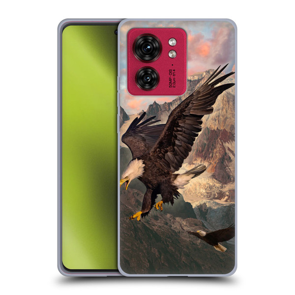 Vincent Hie Key Art Eagle Strike Soft Gel Case for Motorola Moto Edge 40