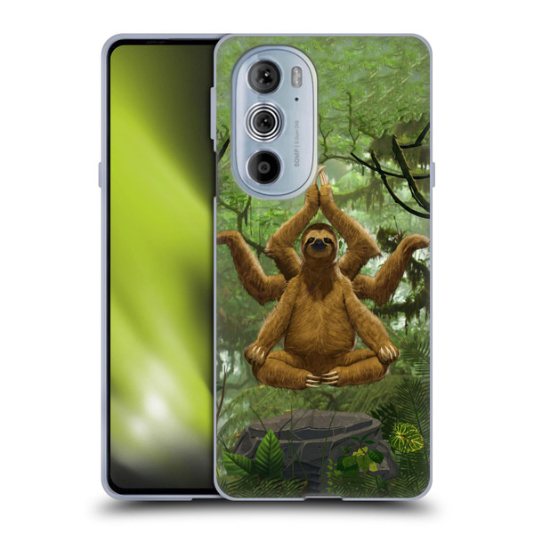 Vincent Hie Key Art Zen Sloth Soft Gel Case for Motorola Edge X30