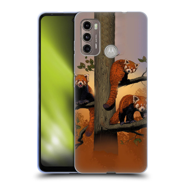 Vincent Hie Key Art Red Pandas Soft Gel Case for Motorola Moto G60 / Moto G40 Fusion