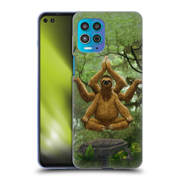 Vincent Hie Key Art Zen Sloth Soft Gel Case for Motorola Moto G100