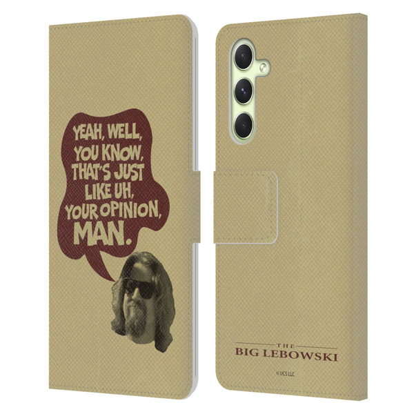 The Big Lebowski Graphics The Dude Opinion Leather Book Wallet Case Cover For Samsung Galaxy A54 5G
