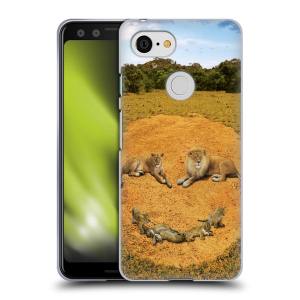 Vincent Hie Key Art A Lion Happiness Soft Gel Case for Google Pixel 3