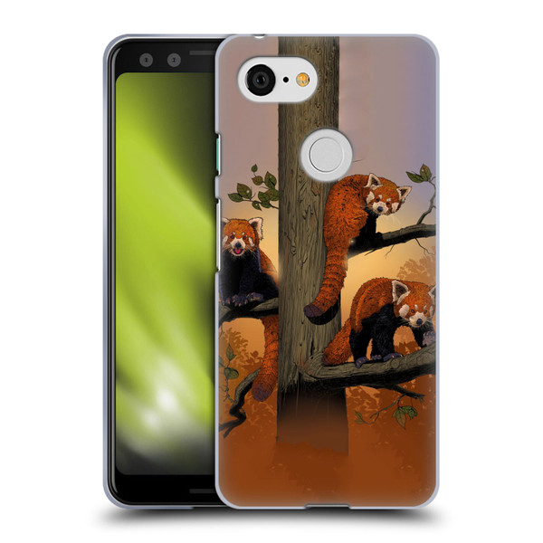 Vincent Hie Key Art Red Pandas Soft Gel Case for Google Pixel 3