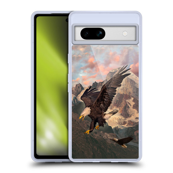 Vincent Hie Key Art Eagle Strike Soft Gel Case for Google Pixel 7a
