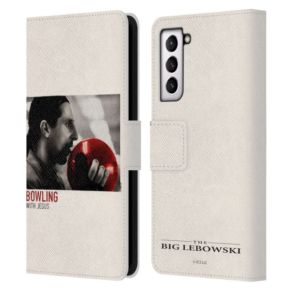 The Big Lebowski Graphics Bowling With Jesus Leather Book Wallet Case Cover For Samsung Galaxy S21 5G
