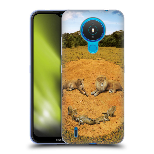 Vincent Hie Key Art A Lion Happiness Soft Gel Case for Nokia 1.4
