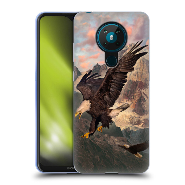 Vincent Hie Key Art Eagle Strike Soft Gel Case for Nokia 5.3