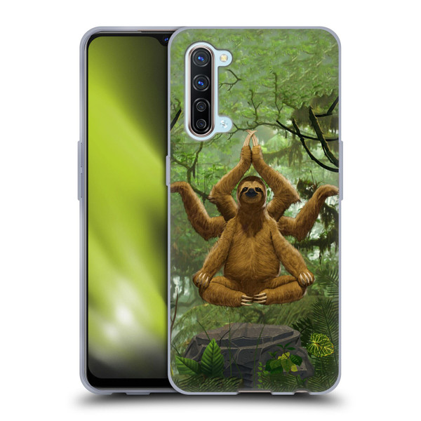 Vincent Hie Key Art Zen Sloth Soft Gel Case for OPPO Find X2 Lite 5G