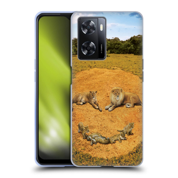 Vincent Hie Key Art A Lion Happiness Soft Gel Case for OPPO A57s