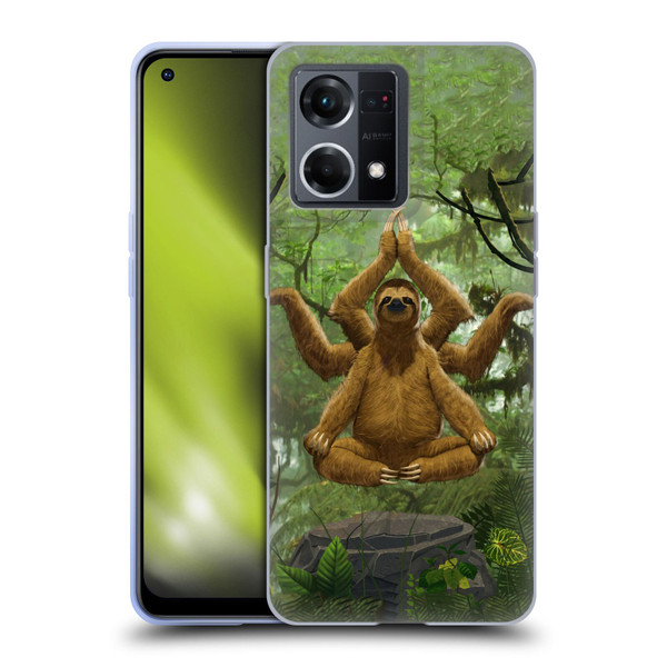 Vincent Hie Key Art Zen Sloth Soft Gel Case for OPPO Reno8 4G