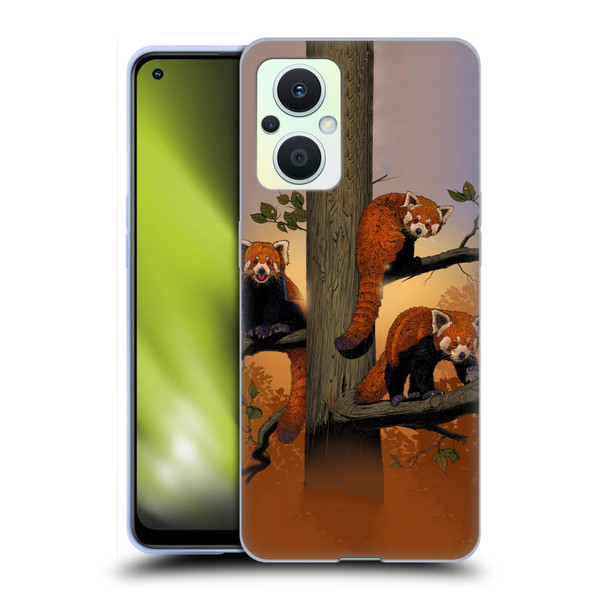 Vincent Hie Key Art Red Pandas Soft Gel Case for OPPO Reno8 Lite