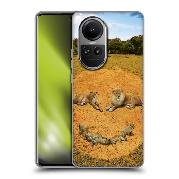 Vincent Hie Key Art A Lion Happiness Soft Gel Case for OPPO Reno10 5G / Reno10 Pro 5G