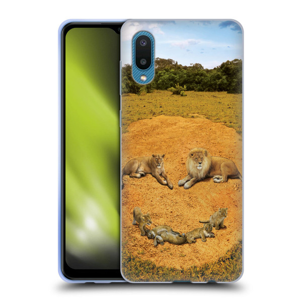 Vincent Hie Key Art A Lion Happiness Soft Gel Case for Samsung Galaxy A02/M02 (2021)