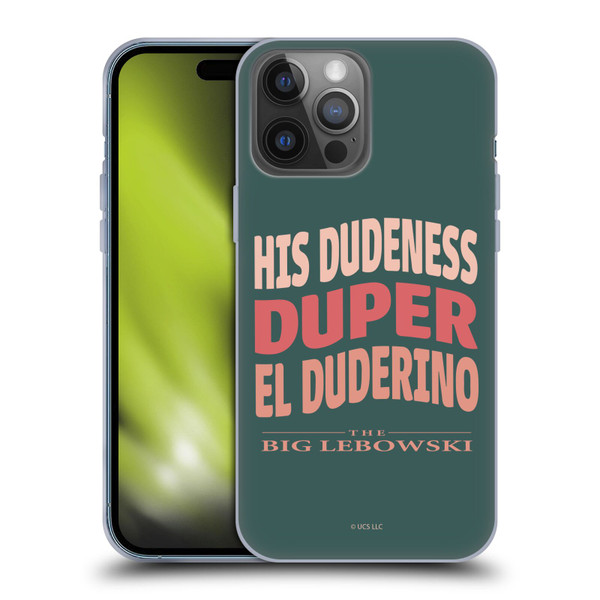 The Big Lebowski Retro El Duderino Soft Gel Case for Apple iPhone 14 Pro Max