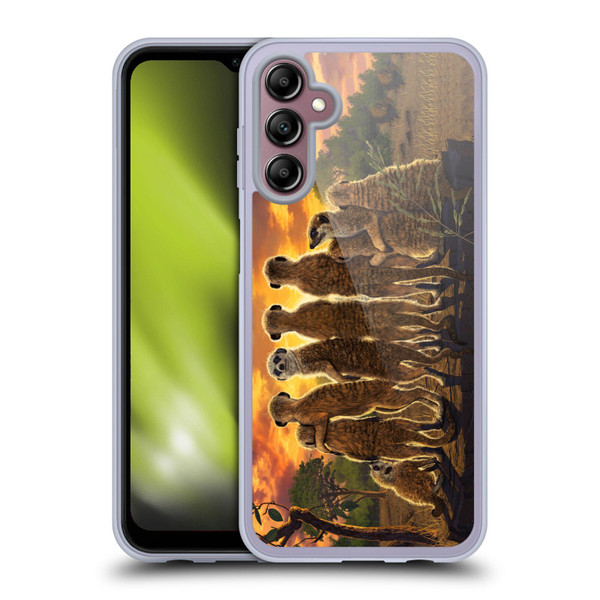 Vincent Hie Key Art Meerkat Family Soft Gel Case for Samsung Galaxy A14 5G