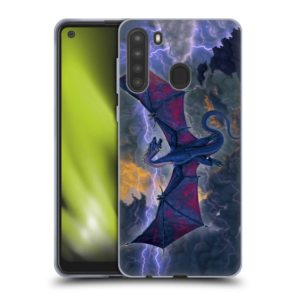 Vincent Hie Key Art Thunder Dragon Soft Gel Case for Samsung Galaxy A21 (2020)