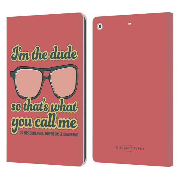 The Big Lebowski Retro I'm The Dude Leather Book Wallet Case Cover For Apple iPad 10.2 2019/2020/2021