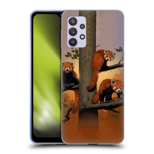 Vincent Hie Key Art Red Pandas Soft Gel Case for Samsung Galaxy A32 5G / M32 5G (2021)