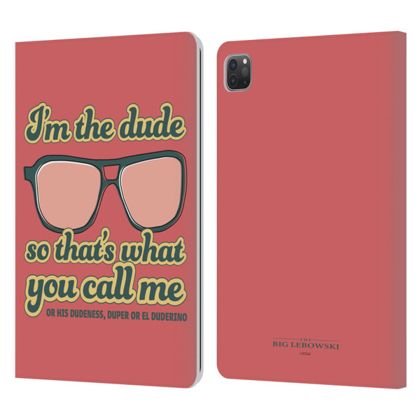 The Big Lebowski Retro I'm The Dude Leather Book Wallet Case Cover For Apple iPad Pro 11 2020 / 2021 / 2022