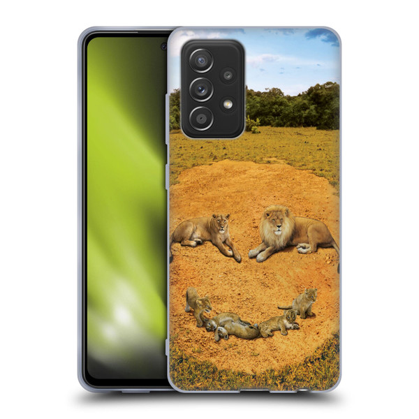 Vincent Hie Key Art A Lion Happiness Soft Gel Case for Samsung Galaxy A52 / A52s / 5G (2021)