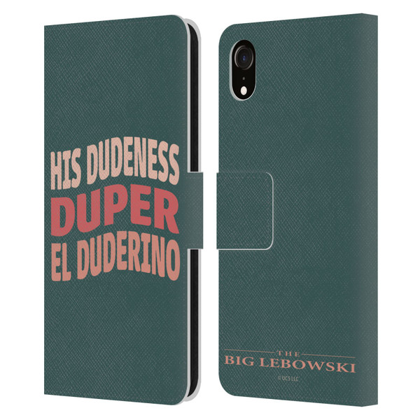 The Big Lebowski Retro El Duderino Leather Book Wallet Case Cover For Apple iPhone XR