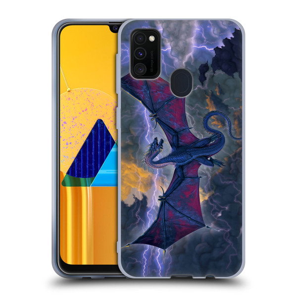 Vincent Hie Key Art Thunder Dragon Soft Gel Case for Samsung Galaxy M30s (2019)/M21 (2020)