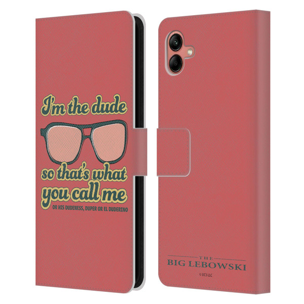 The Big Lebowski Retro I'm The Dude Leather Book Wallet Case Cover For Samsung Galaxy A04 (2022)