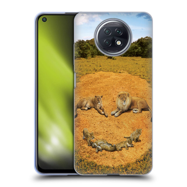 Vincent Hie Key Art A Lion Happiness Soft Gel Case for Xiaomi Redmi Note 9T 5G