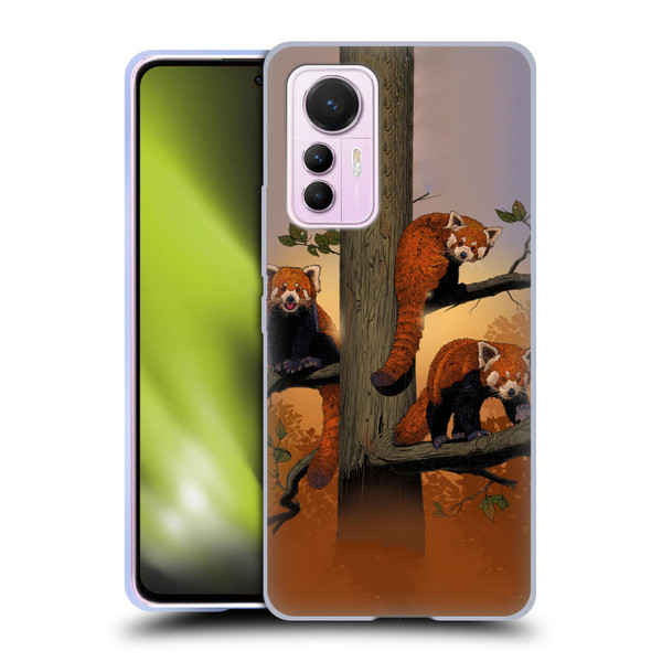 Vincent Hie Key Art Red Pandas Soft Gel Case for Xiaomi 12 Lite
